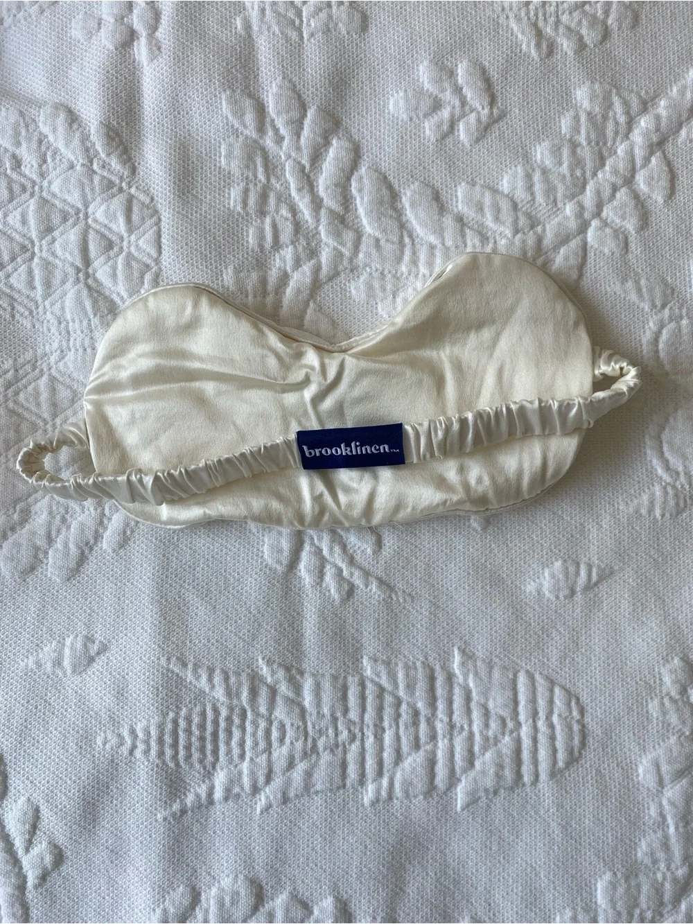 Brooklinen Mulberry Silk Black and White Sleep Masks with original packaging